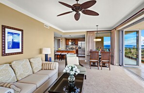 Smart TV, DVD player, stereo, offices - Maui Resort Rentals: Honua Kai Hokulani 636 – Ocean & Mountain Views w/ King Size Balcony! (Lahaina)