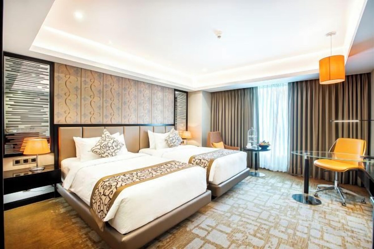 Hypo-allergenic bedding available, minibar (some free items)