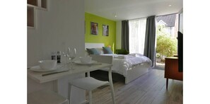 1 habitación, sábanas de algodón egipcio y escritorio