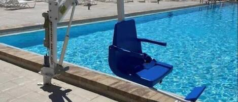 A heated pool