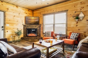Smart TV, fireplace