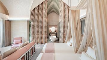 Zimmer, 4 Schlafzimmer (Wellbeing Ocean Pool Residence) | Bettwäsche aus ägyptischer Baumwolle, hochwertige Bettwaren
