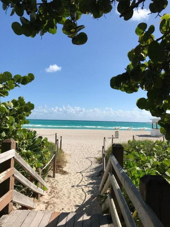 Beach nearby, sun loungers, beach towels - Sun Sand and Love - Lovely 1 Bed, 2 Bath Condo (Miami Beach)