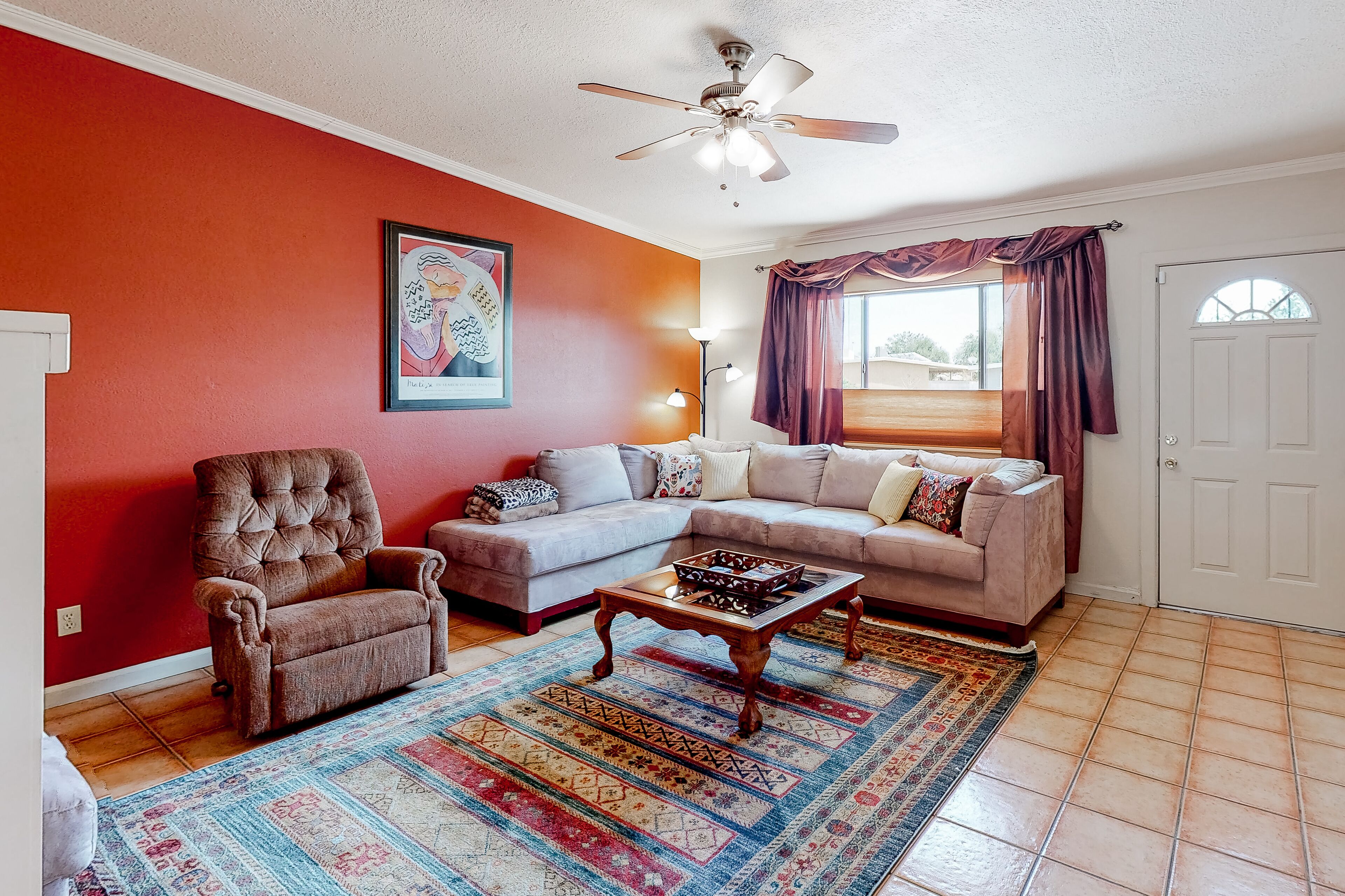 Single-level home with private pool, patio, central AC, & WiFi - 2 dogs welcome