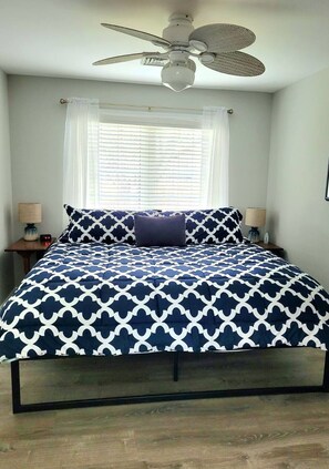 2 bedrooms, iron/ironing board, travel cot, WiFi