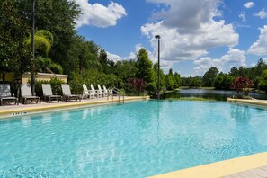 Outdoor pool, a heated pool - 9.1 miles from Disney World, Sleeps 8-10, heated pool, hot tub, private balcony (Kissimmee)