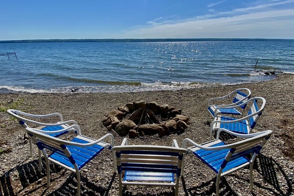 Bonfire on the beach! Perfect for sunsets and early evenings on the water.