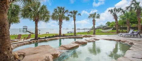 Outdoor pool, a heated pool