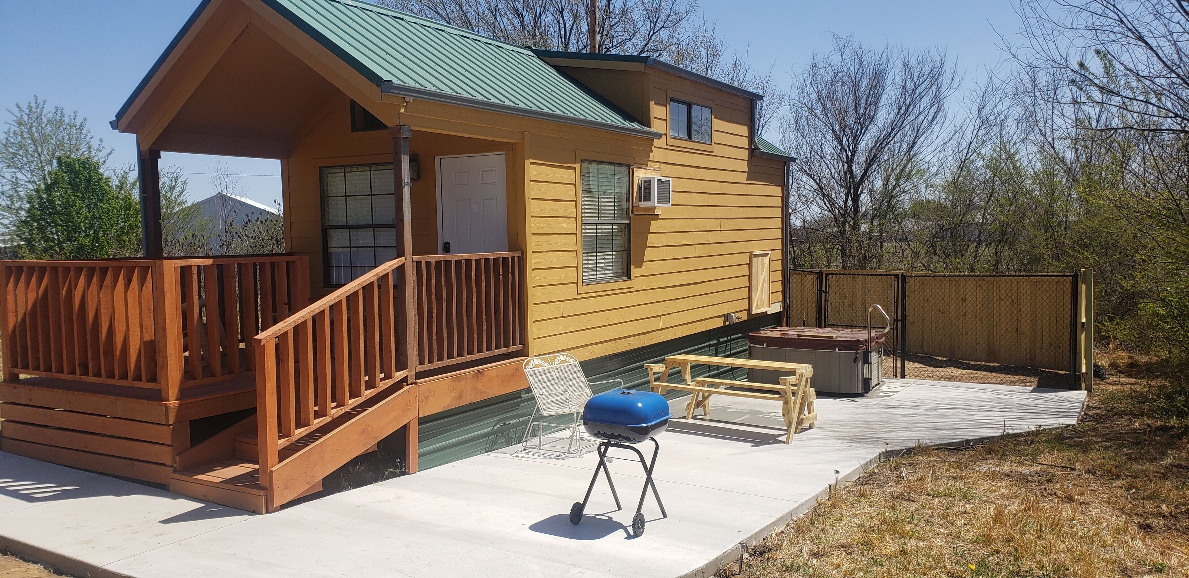 Tiny Cabin with Private Hot Tub on Acres