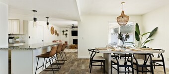 Heated Pool and centrally located to every in Phoenix! 3br/2ba resort style home