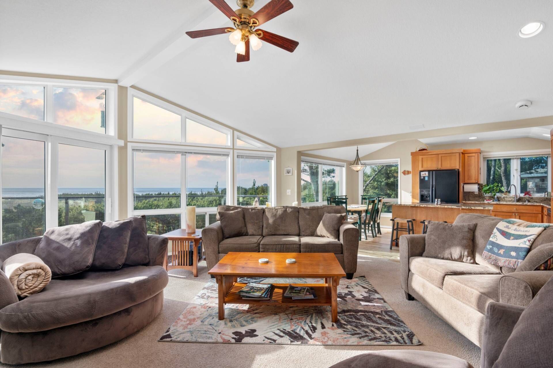 Breathtaking Views Inside and Out, Huge Deck w/ Hot Tub, Private Fire-Pit, Steps Away From Ocean
