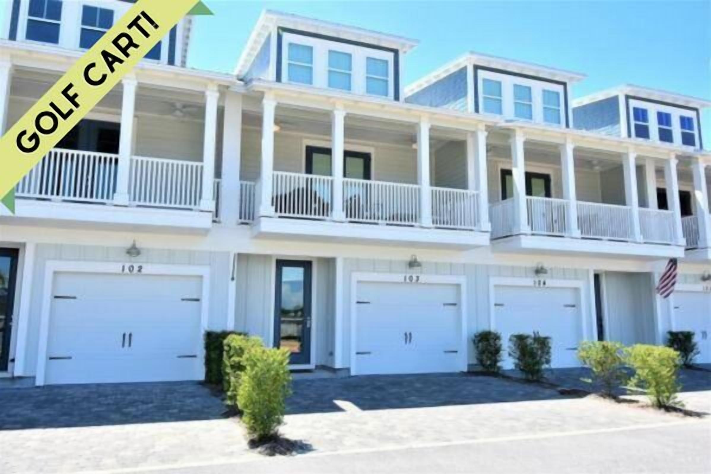 A One-of-a-Kind Family Friendly Seagrove Townhome! Golf Cart Included!
