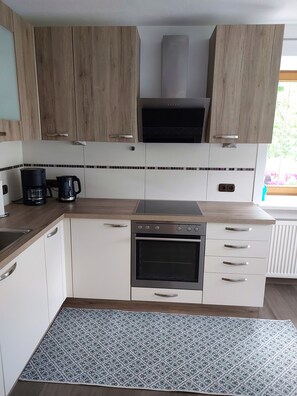 Fridge, oven, stovetop, dishwasher