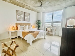 1 slaapkamer, een bureau, een strijkplank/strijkijzer, gratis wifi