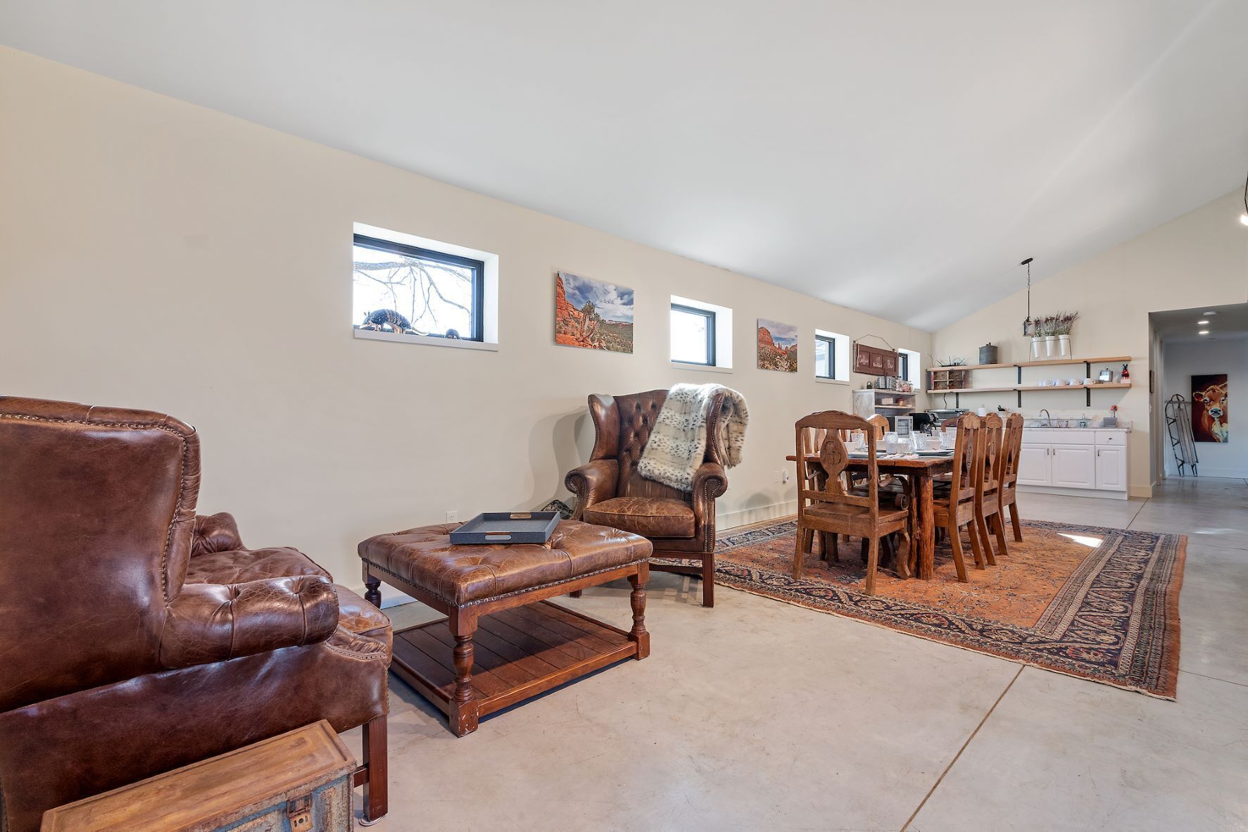 Amazing outdoor patio with fireplace!  Handicap accessible. Dog Friendly.