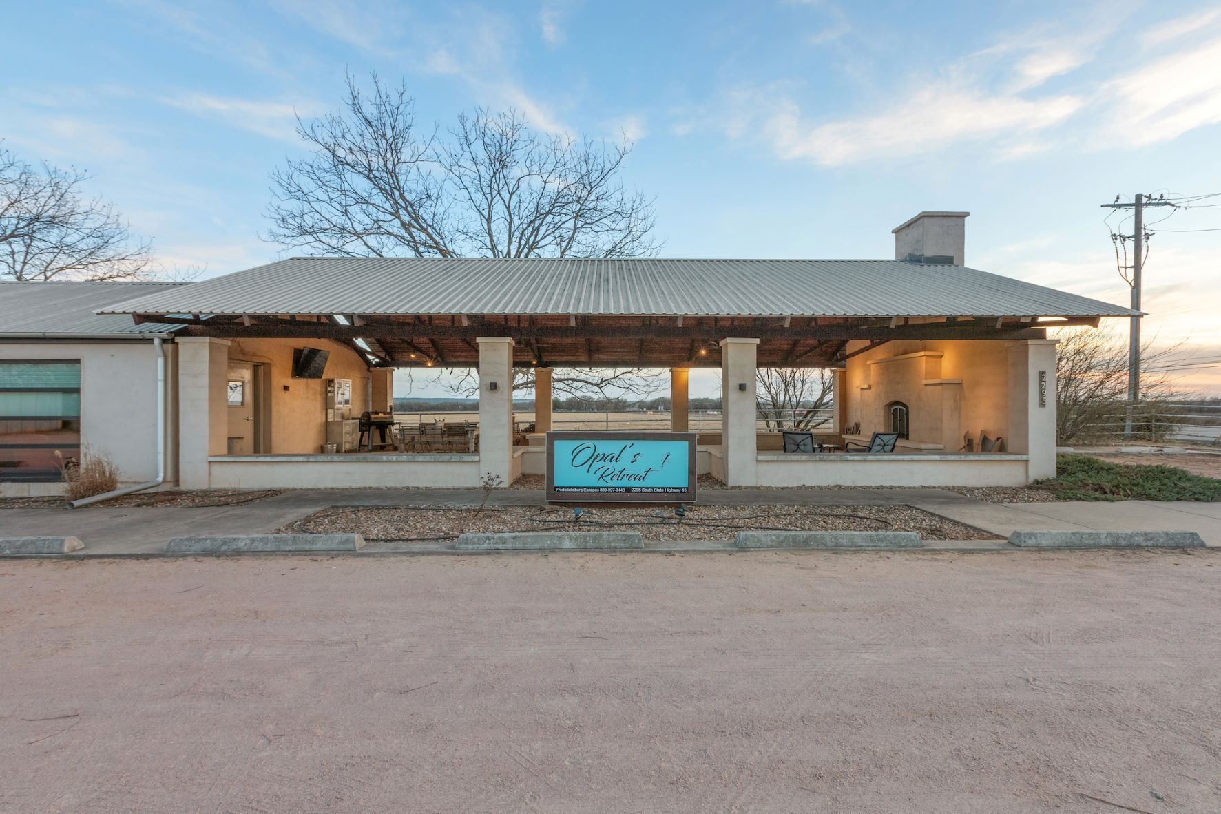 Amazing outdoor patio with fireplace!  Handicap accessible. Dog Friendly.