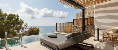 Studiosuite, eigener Pool, Meerblick | Eigener Pool