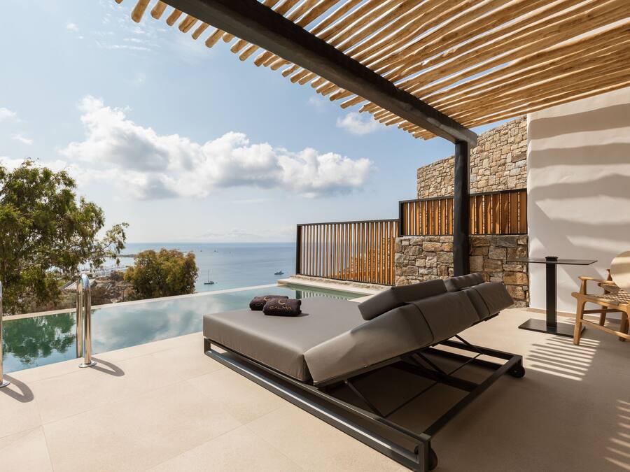 Suíte estúdio, piscina particular, vista para o mar | Piscina particular
