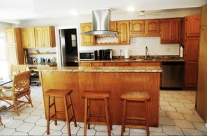 Microwave, dishwasher, coffee/tea maker, toaster