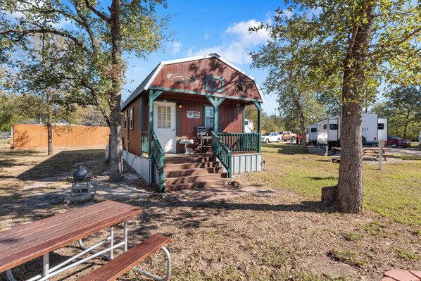 Front view of cabin