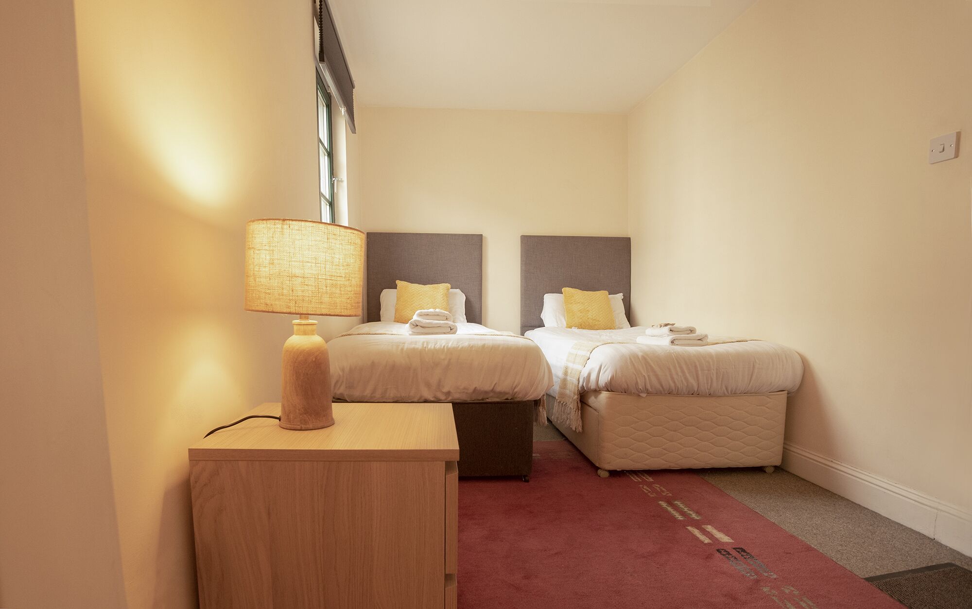 4 bedrooms, iron/ironing board, travel crib, internet