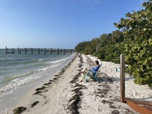 Sun-loungers, beach towels