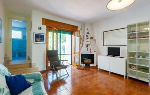 Televisión y chimenea 