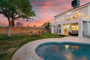 Outdoor pool, a heated pool