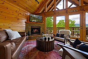 TV, fireplace, video games, ping pong