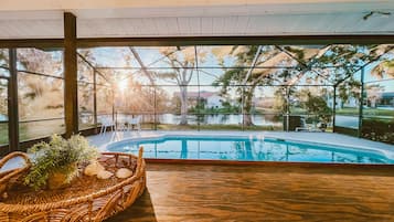 Piscine extérieure, piscine chauffée