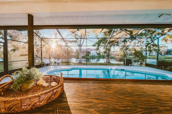 Outdoor pool, a heated pool