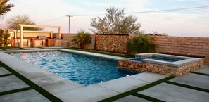 Outdoor pool, a heated pool
