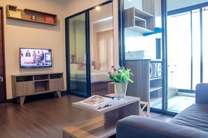 Room, 1 Bedroom, Accessible, Balcony | Living room - All in one Function City Resort Condo Unit (Chiang Mai)