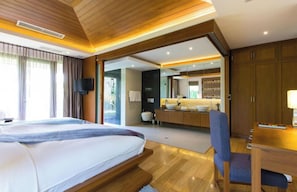 Villa, 3 Schlafzimmer, barrierefrei, eigener Pool | Badezimmer
