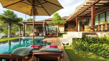 Villa, 3 chambres, accessible aux personnes à mobilité réduite, piscine privée | Piscine | Piscine extérieure