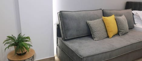 Studio, 1 Schlafzimmer, barrierefrei, Stadtblick | Wohnbereich