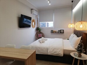 Estudio, 1 habitación, accesible para personas con discapacidad, vistas a la ciudad | 1 dormitorio
