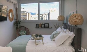 Estudio, 1 habitación, accesible para personas con discapacidad, vistas a la ciudad | 1 dormitorio