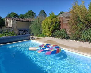 Outdoor pool, a heated pool - 5 beds cottage with heatted pool in a lovely stones village (Haimps)