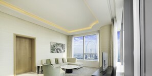 Deluxe Apartment | Living area - LUX Iconic Views at Palm Tower Suite 3 (Dubai)