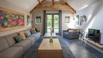 Una Smart TV, una chimenea