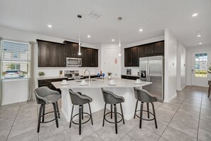 House (Multiple Bedrooms) | Private kitchen | Microwave, oven, stovetop, dishwasher - Modern Decor With Themed Rooms, With Retro Game Room and Huge Pool in Upscale Resort! #6s820 (Kissimmee)