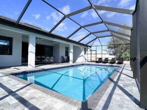 Outdoor pool, a heated pool