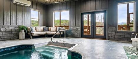 Indoor pool, a heated pool