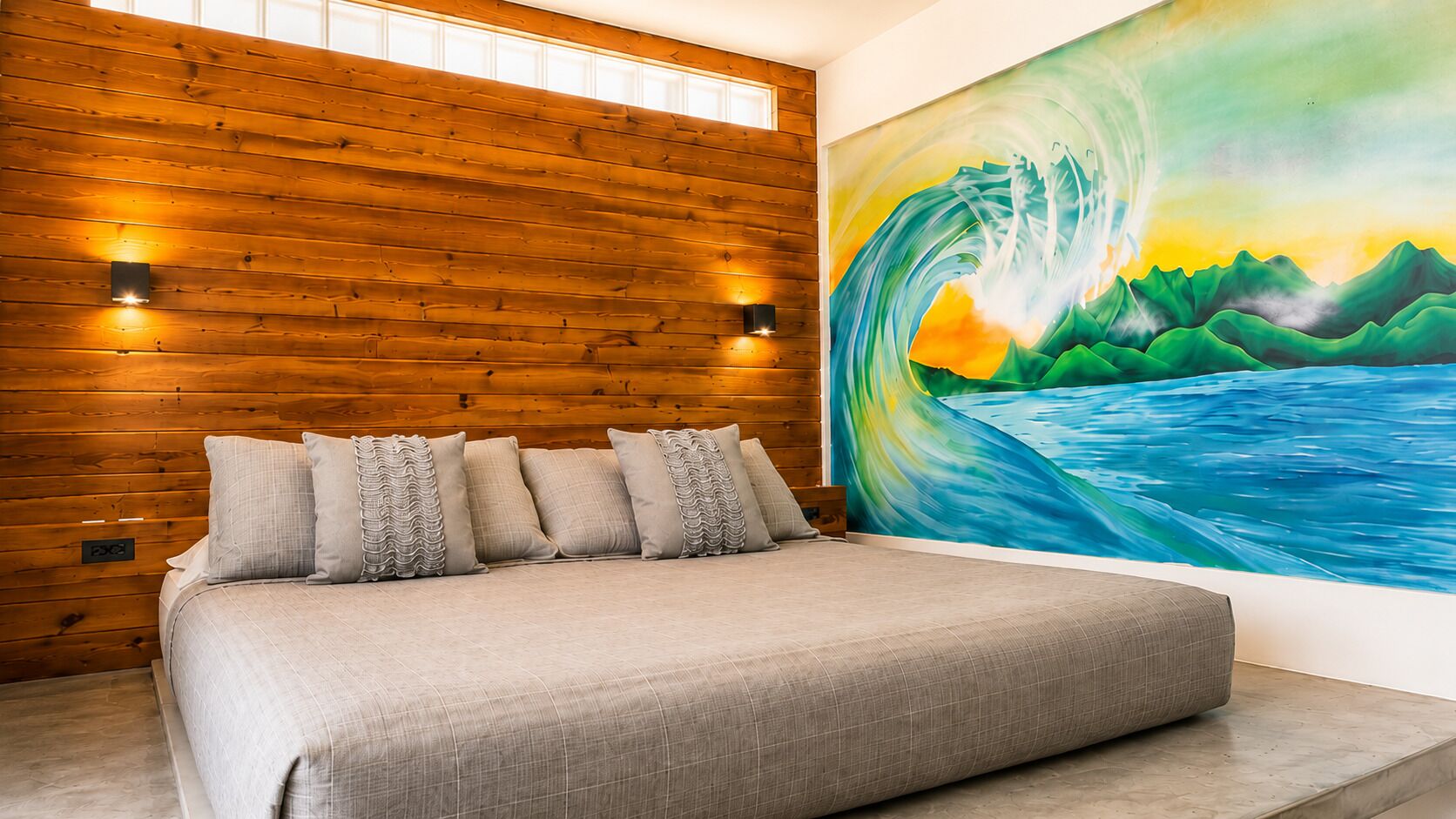 Romantic Quadruple Room, Pool View | Living area