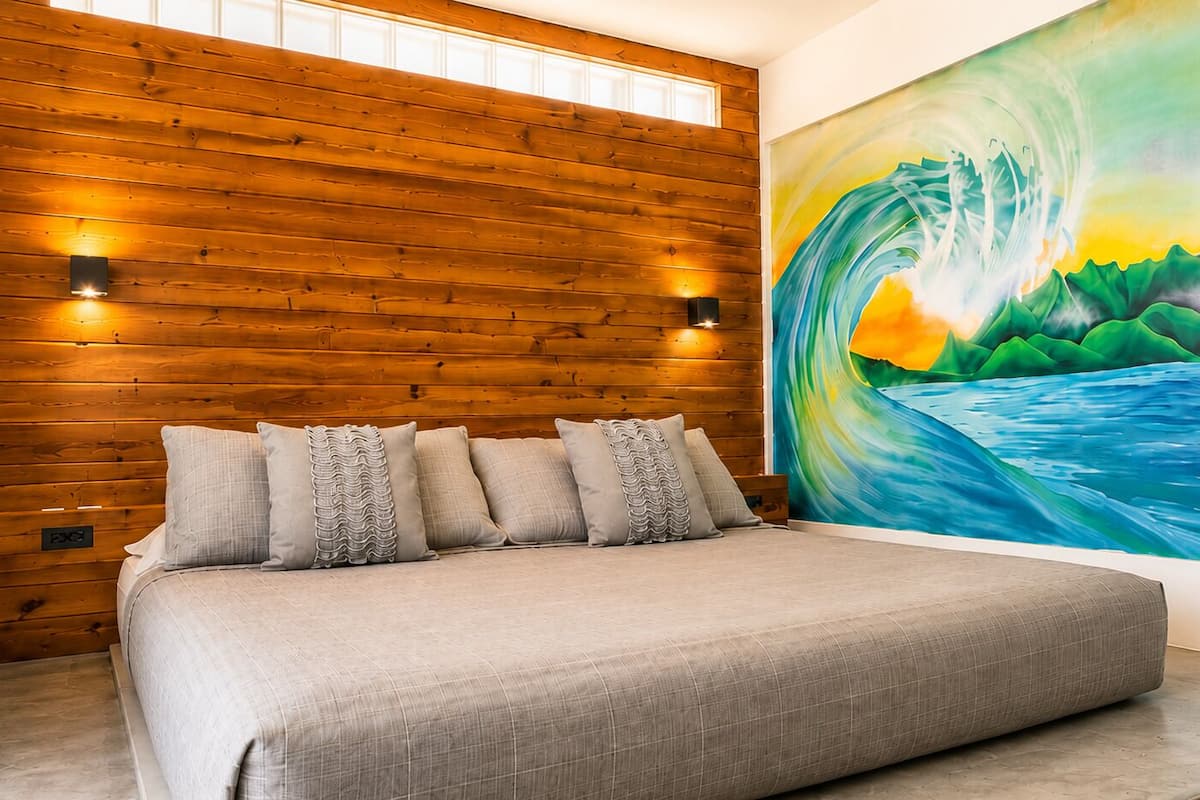 Romantic Quadruple Room, Pool View | Living area