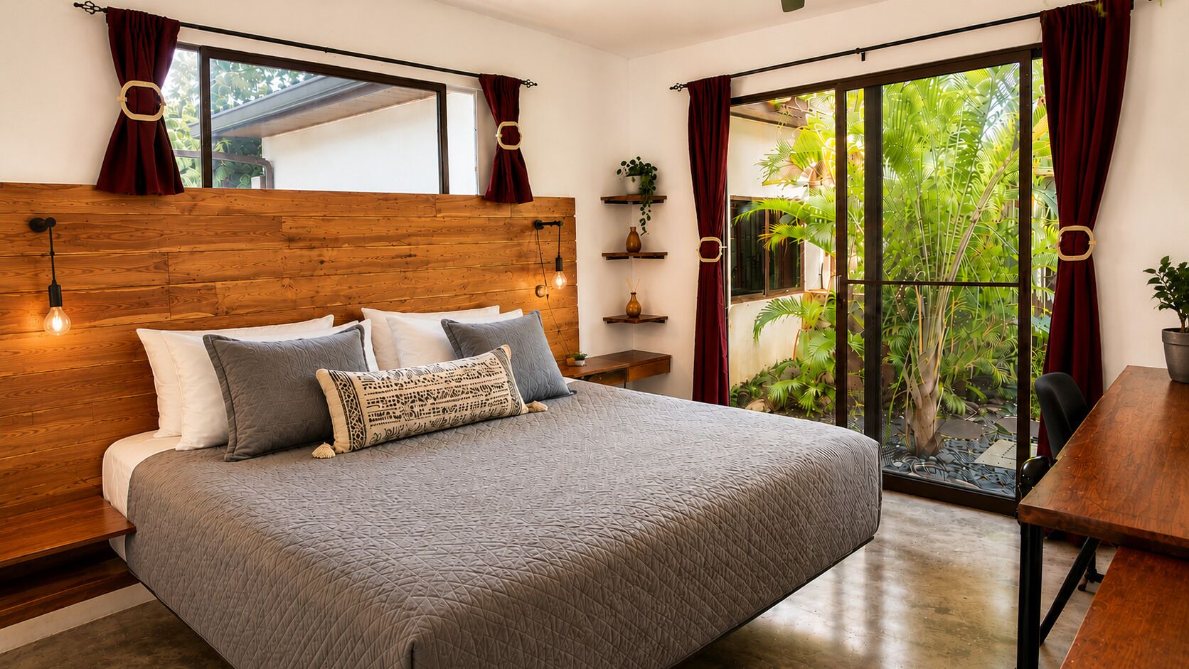 Deluxe Double Room, Pool View | Living area