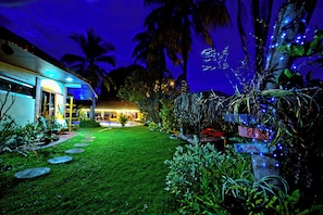 Romantic Quadruple Room, Pool View | Terrace/patio