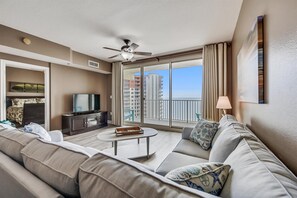 Condo, 1 Bedroom | Living room - Shores of Panama 1 Bedroom Condos by Vacations Perfected (Panama City Beach)