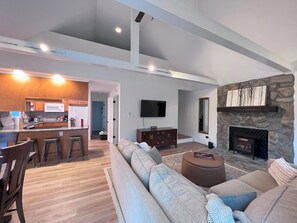 Smart TV, foosball, books